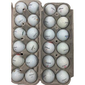 Used Titleist Golf Balls Set Of 24 Mixed Numbers & Marks C302